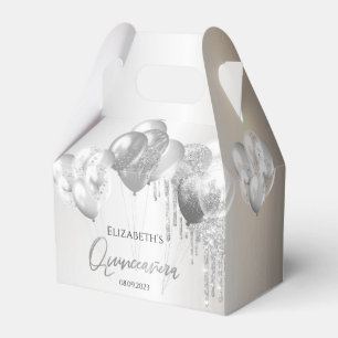 Ballotins Chic Élégant Parties scintillant Argent Lecteurs B