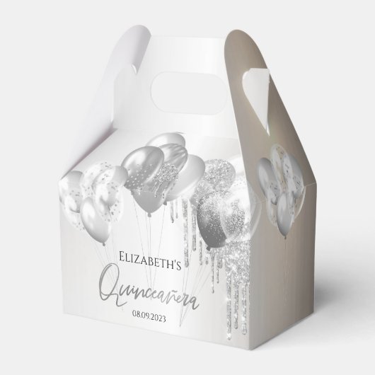 Ballotins Chic Élégant Parties scintillant Argent Lecteurs B (Verso)