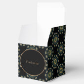 Ballotins Chic Gold & Green Asian Style Cube (Ouvert)