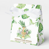 Ballotins Chic Jungle Animaux Verdure Baby shower Merci (Verso)