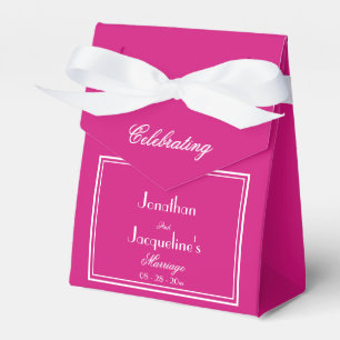 Ballotins Chic magenta moderne nom de script mignon Mariage