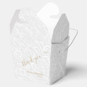 Ballotins Chic Merci Or Blanc Filigree Wedding Favor B (Ouvert)