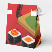 Ballotins Chic Moderne élégant Sushi noir & rouge (Arrière)