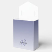 Ballotins Chic Monogramme Parties scintillant Bleu de marbre (Ouvert)