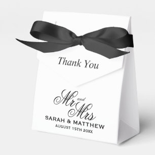 Ballotins Chic Mr et Mme cravate noire soirée de mariage