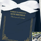 Ballotins Chic Navy Gold Art Deco 80th Birthday