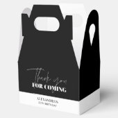 Ballotins Chic noir et blanc Merci d'anniversaire (Ouvert)