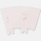 Ballotins Chic Rose Blanc Floral Rose Couple Popcorn (Déplié)