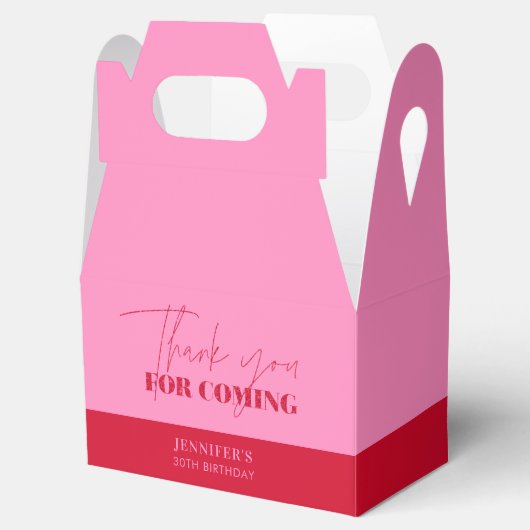 Ballotins Chic rose chaud Merci d'anniversaire (Ouvert)