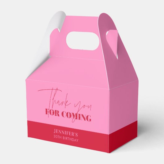 Ballotins Chic rose chaud Merci d'anniversaire (Verso)