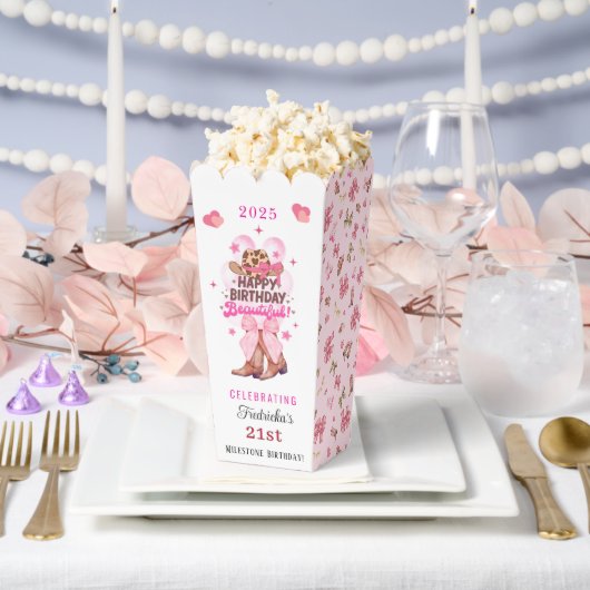 Ballotins Chic Rose Western Cowgirl Joyeux Anniversaire Bell (Mariage)