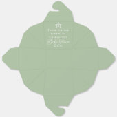 Ballotins Chic Sage Green Baby Shower Customized Fortune (Déplié)