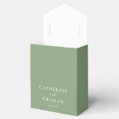 Ballotins Chic Sage Vert Blanc Script Printemps Mariage (Ouvert)
