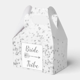 Ballotins Chic Silver Confetti Bride Ballotin de tribu