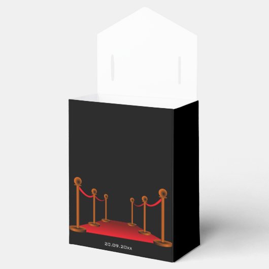 Ballotins Chic Sweet 16 Tapis noir et rouge fête d'anniversa (Ouvert)