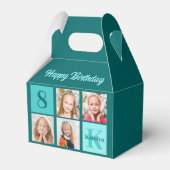 Ballotins Chic Teal Photo Collage Custom Birthday Party (Verso)