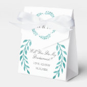 Ballotins Chic Turquoise Botanique Serez-Vous Ma Femme D'Acc (Verso)