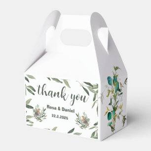 Ballotins Chic Vert Aquarelle Mariage Favor Box