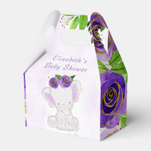 Ballotins Chic violet or Floral mignon Eléphant Baby shower