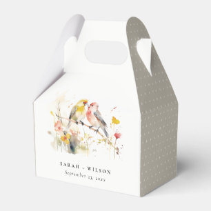 Ballotins Chic Wild Botanical Aquarelle Inséparables Mariage