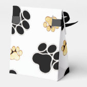 Ballotins Chien canin noir et tan empreinte de patte blanc (Arrière)