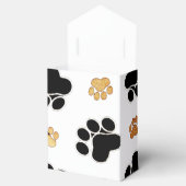 Ballotins Chien canin noir et tan empreinte de patte blanc (Ouvert)