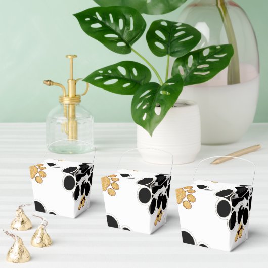 Ballotins Chien canin noir et tan empreinte de patte blanc (Multiple)