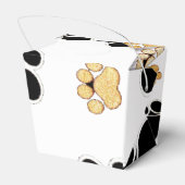 Ballotins Chien canin noir et tan empreinte de patte blanc (Arrière)