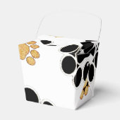 Ballotins Chien canin noir et tan empreinte de patte blanc (Verso)