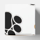 Ballotins Chien canin noir et tan empreinte de patte blanc (Haut)