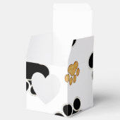 Ballotins Chien canin noir et tan empreinte de patte blanc (Ouvert)