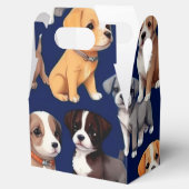 Ballotins Chien Chien Chien bleu de la marine Design Motif (Ouvert)