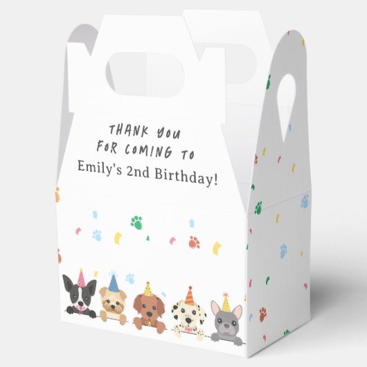 Ballotins Chien chiot Merci d'anniversaire (Ouvert)