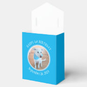 Ballotins Chien coquelicot mignon en Écharpe Bleue Joyeux 1e (Ouvert)