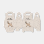 Ballotins Chien De Terrier Roulé Sur Le Beige Avec Texte (Déplié)