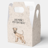 Ballotins Chien De Terrier Roulé Sur Le Beige Avec Texte (Ouvert)