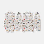 Ballotins Chiens mignons Design Motif Blanc (Déplié)