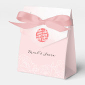 Ballotins Chinois Aquarelle Peonies Mariage Favor Box (Verso)
