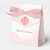 Ballotins Chinois Aquarelle Peonies Mariage Favor Box (Verso)