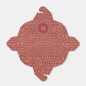 Ballotins Chinois Double Bonheur Mariage Or Rouge foncé (Déplié)