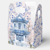 Ballotins Chinoiserie Pagode Rose et Bleu Thé de mariée (Ouvert)