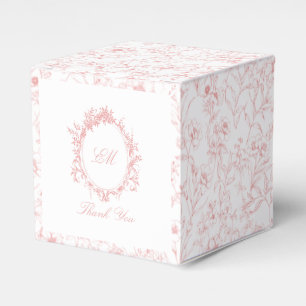 Ballotins Chinoiserie Rose Toile Floral Crête Mariage