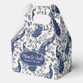 Ballotins Chinoiserie Style Peacock Thème Mariage Favor Box (Recto)