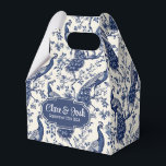 Ballotins Chinoiserie Style Peacock Thème Mariage Favor Box<br><div class="desc">Ajoutez une touche d'élégance à votre mariage grâce à notre boîte à thème de mariage Peacock Style Chinoiserie ! Dotés d'un design paon magnifiquement complexe inspiré de l'art classique de la chinoiserie, ces ballotins sont parfaits pour organiser de petits cadeaux, des gâteries ou des fêtes. Idéal pour les événements mariage...</div>