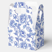 Ballotins Chinoisserie florale bleue et blanche Fleurs (Ouvert)