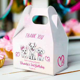 Ballotins Chiot pawty mignon chiot rose blanc modèle
