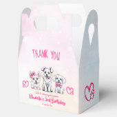 Ballotins Chiot pawty mignon chiot rose blanc modèle (Ouvert)