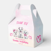 Ballotins Chiot pawty mignon chiot rose blanc modèle (Verso)