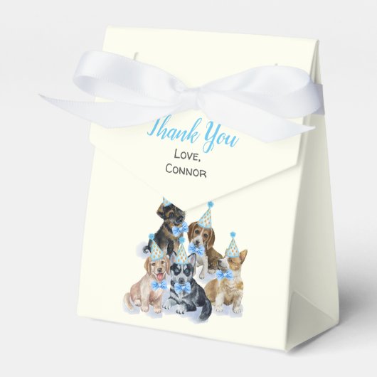 Ballotins Chiot pur | Chiens Thème Anniversaire Fête Merci (Verso)