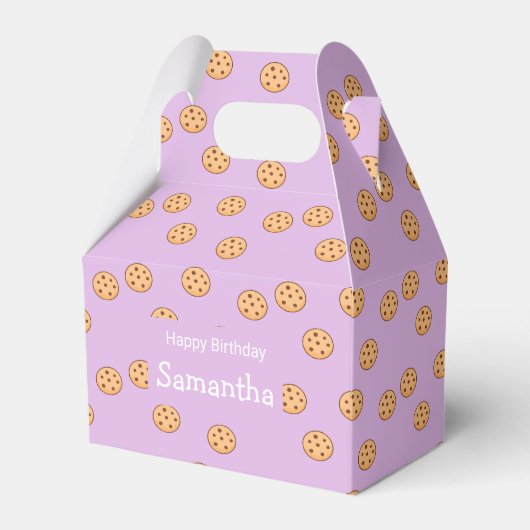 Ballotins Chocolat chips biscuits d'anniversaire violet (Verso)